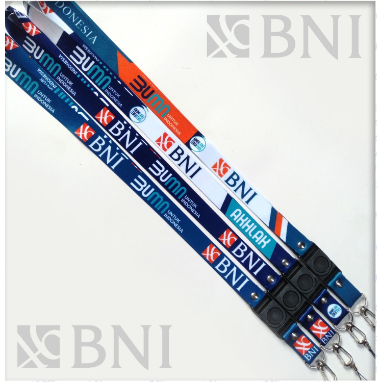 

TALI LANYARD/GANTUNGAN ID CARD/HP/KUNCI BUMN BANK BNI