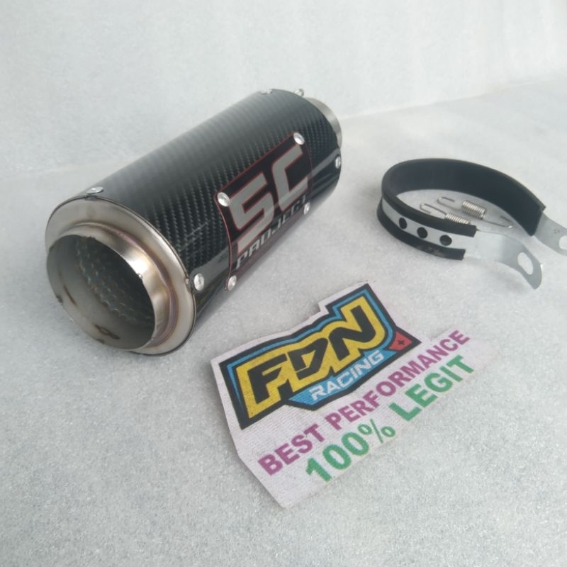 SILINCER ONLY SC PROJECT CARBON INTEL 50MM UNTUK NINJAFI250/NINJACARBU250/CBR250RR/MT-25/CBR150R/CB1