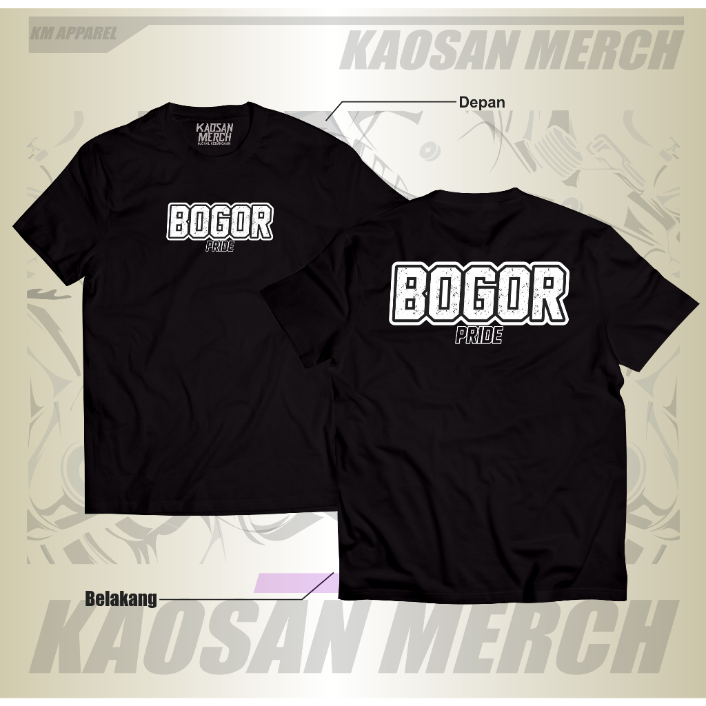 Kaos Bogor Tshirt Bogor Pride  Printing DTF Premium 100% Cotton combed