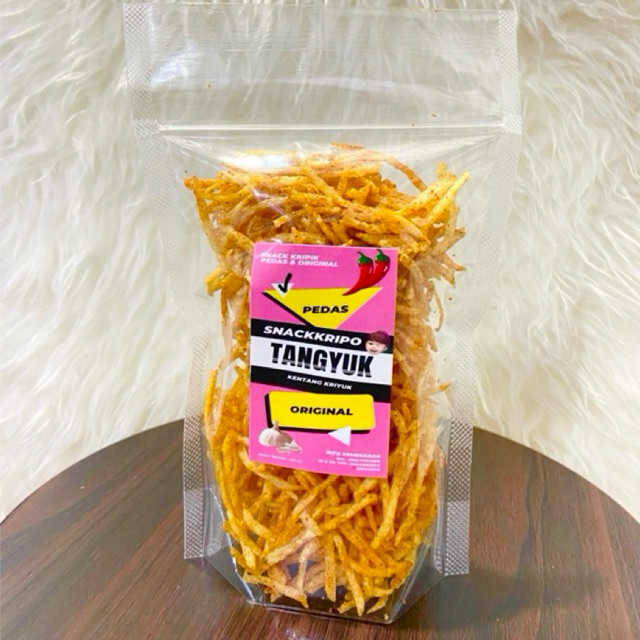 

TANGYUK (Kentang Kriyuk) RASA PEDES POUCH KECIL 100 gr