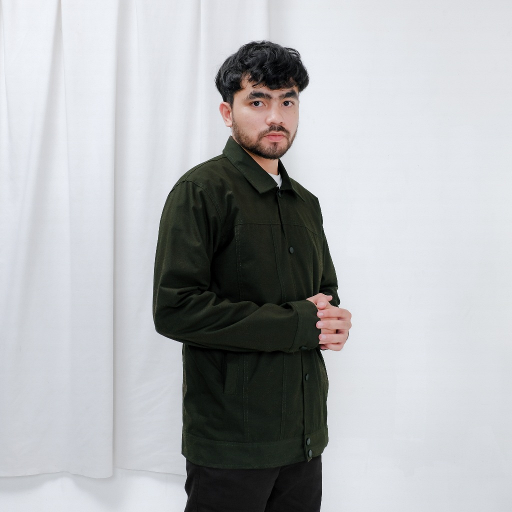 Brofash - Jaket Trucker Semi Parka Pria Cowok Dewasa Keren Original 100% Branded Terbaru 2024 Premiu