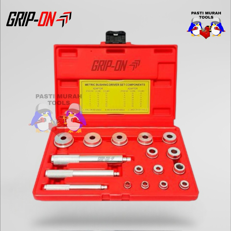 GRIP-ON 60-147 17 PCS METRIC BUSHING DRIVER SET ALAT PASANG BUSHING & SEAL SET