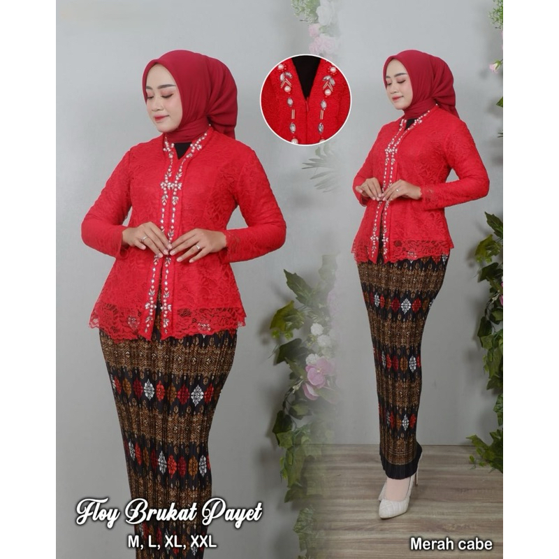 KEBAYA FLOY PAYET/KEBAYA BROKAT/KEBAYA WISUDA/KEBAYA WISUDA/KEBAYA MODERN/KEBAYA BALI/KEBAYA AKAD/KE