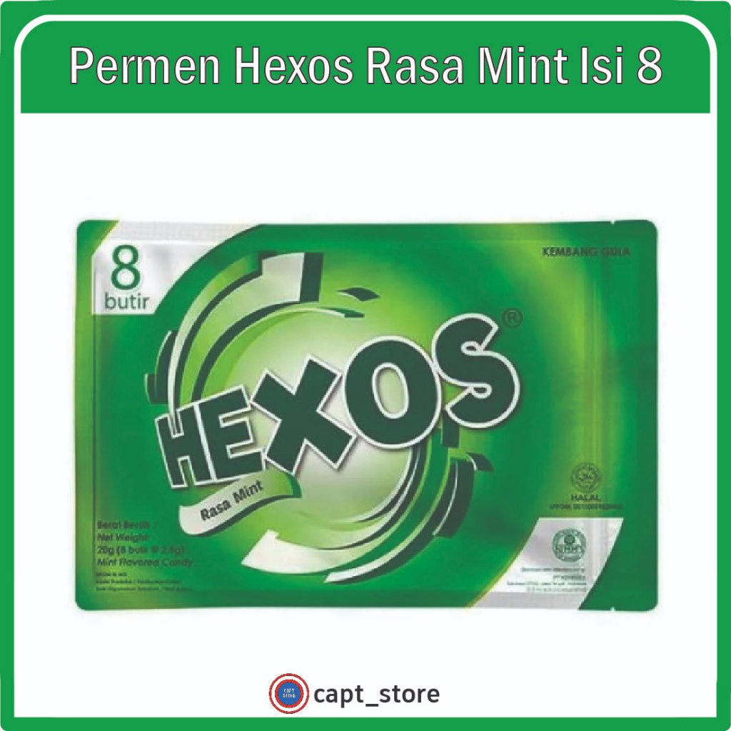 

Permen Hexos Rasa Mint Isi 8