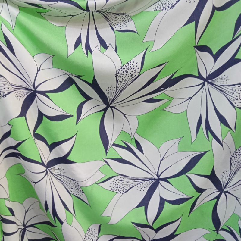 Kain Zara Crepe Motif Bunga Import - Kain Zara Silk - Kain Meteran Pj | Harga Per Setengah Meter