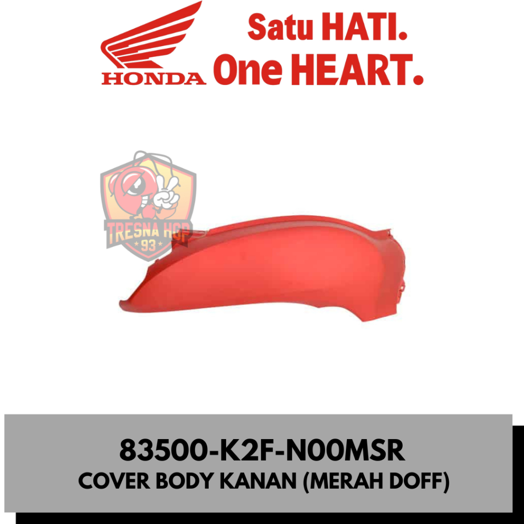 83500-K2F-N00MSR COVER BODY KANAN (MERAH DOFF) SCOOPY ESP K2F ORIGINAL | COVER R BODY 83500K2FN00MSR
