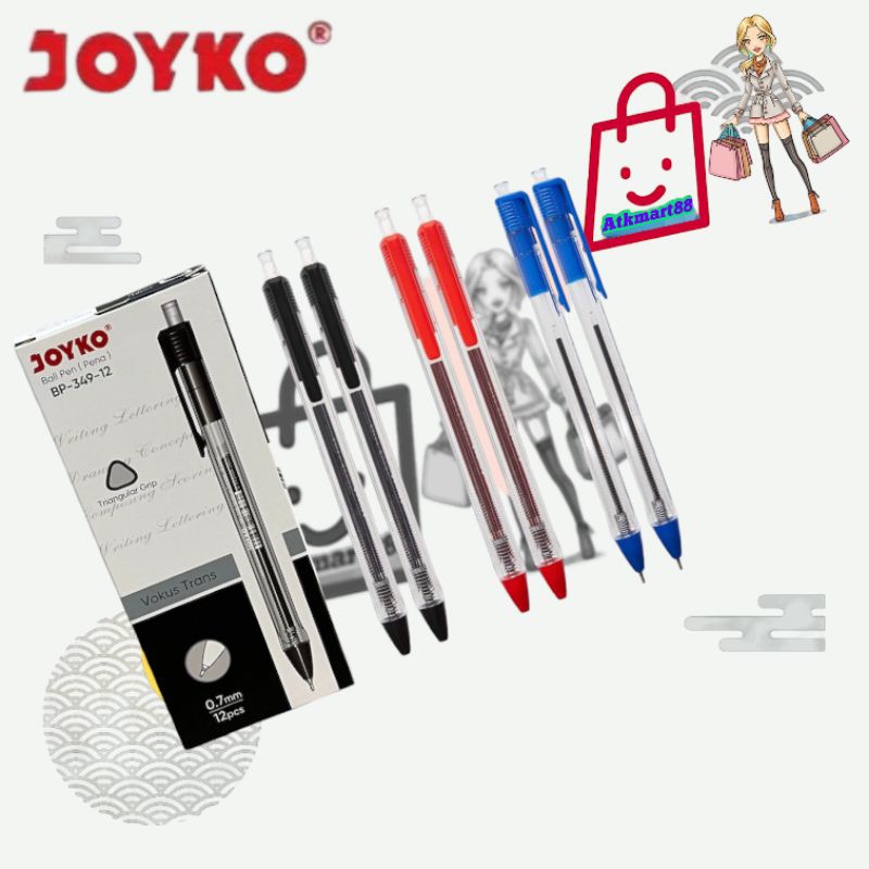 

( Per Kotak ) Joyko Ball Pen GP- 349-12 0,7mmVokus Trans
