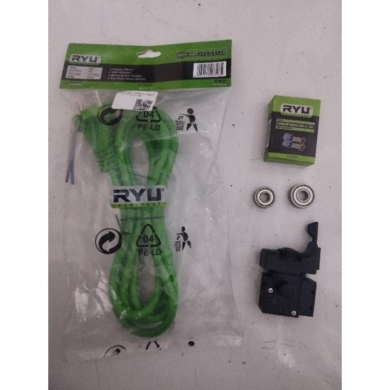 paket kabel ryu+bearing armature+switch+carbon brush mesin bor 13mm ryu rid 13-1