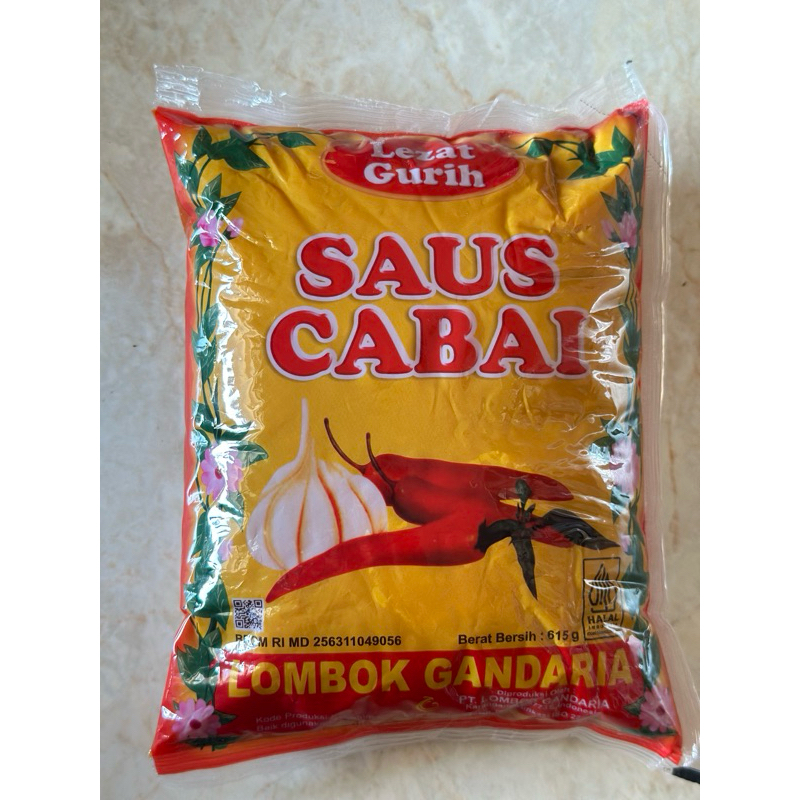 

Saos sambal / Saos Lombok Gandaria 600 ml