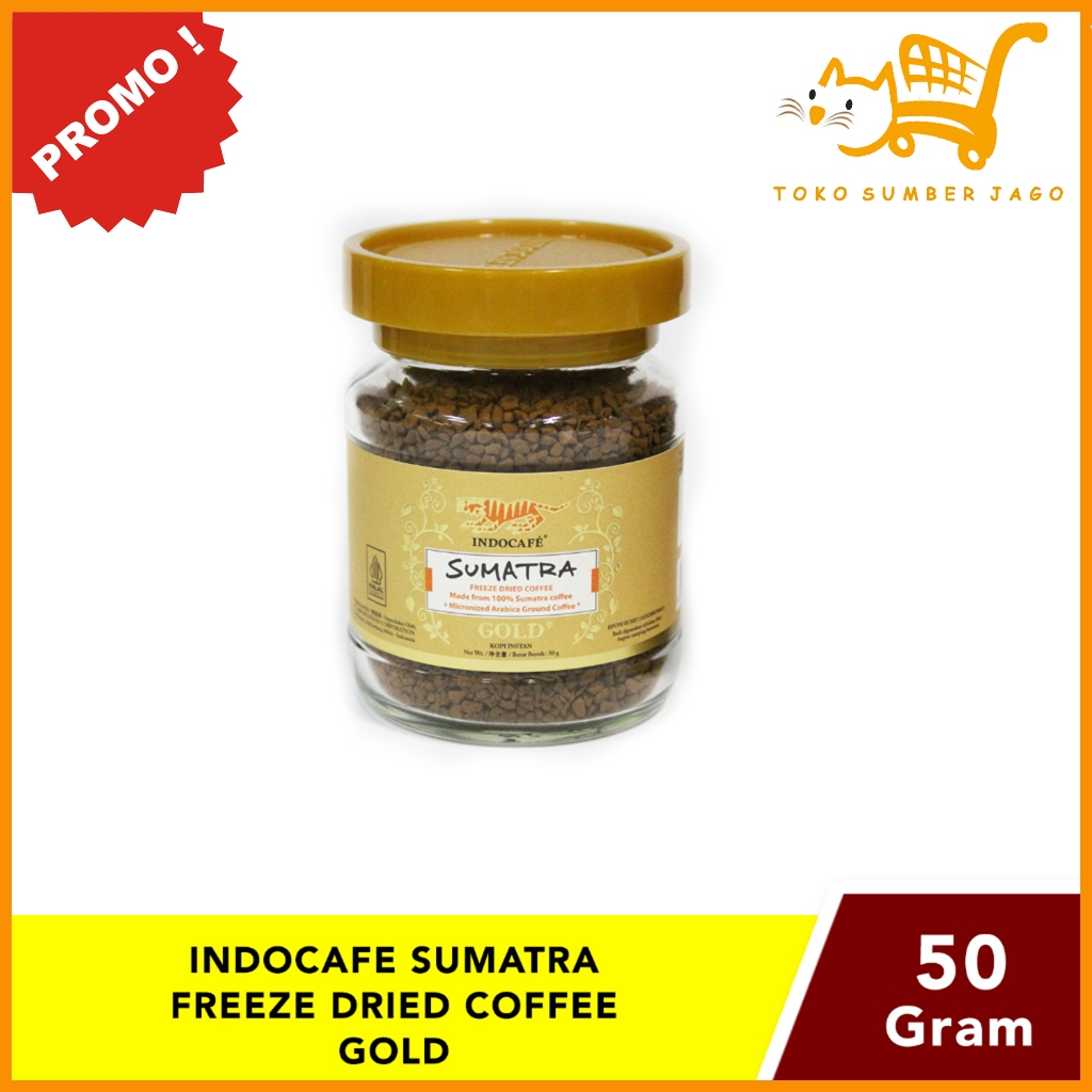 

Indocafe Sumatra Freeze Dried Coffee Gold 50gr