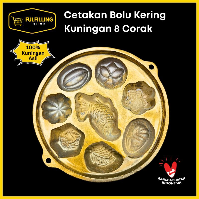 CETAKAN BOLU KERING/ BOLU JADUL KUNINGAN 8 CORAK