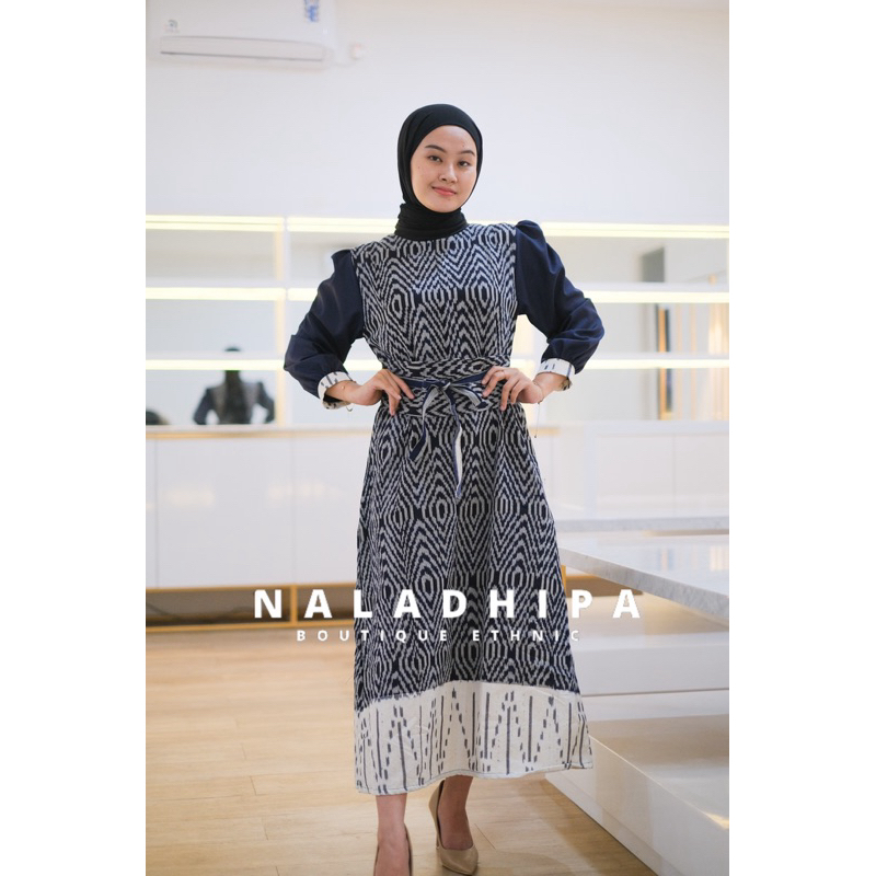 NALADHIPA GAMIS TENUN / KHALISA GAMIS TENUN BLUE / GAMIS TENUN