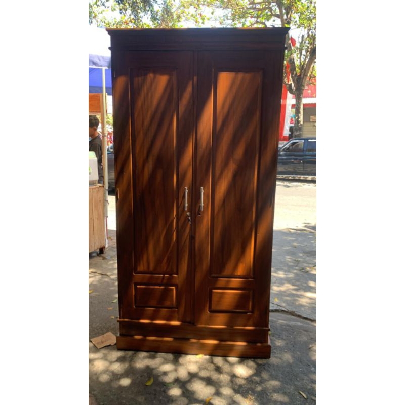 Lemari Almari Pakaian Full Kayu Jati Asli