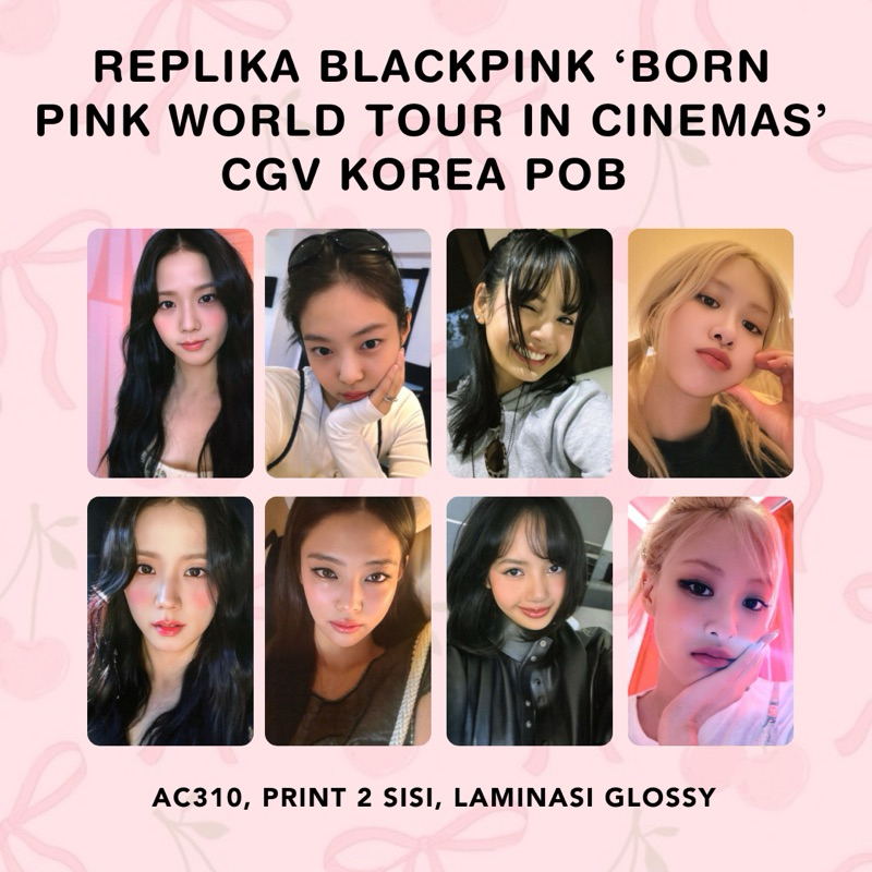 BLACKPINK ‘BORN PINK IN CINEMAS’ UNOFFICIAL POB CGV KOREA Week 1 & 2 Jisoo Jennie Lisa Rose