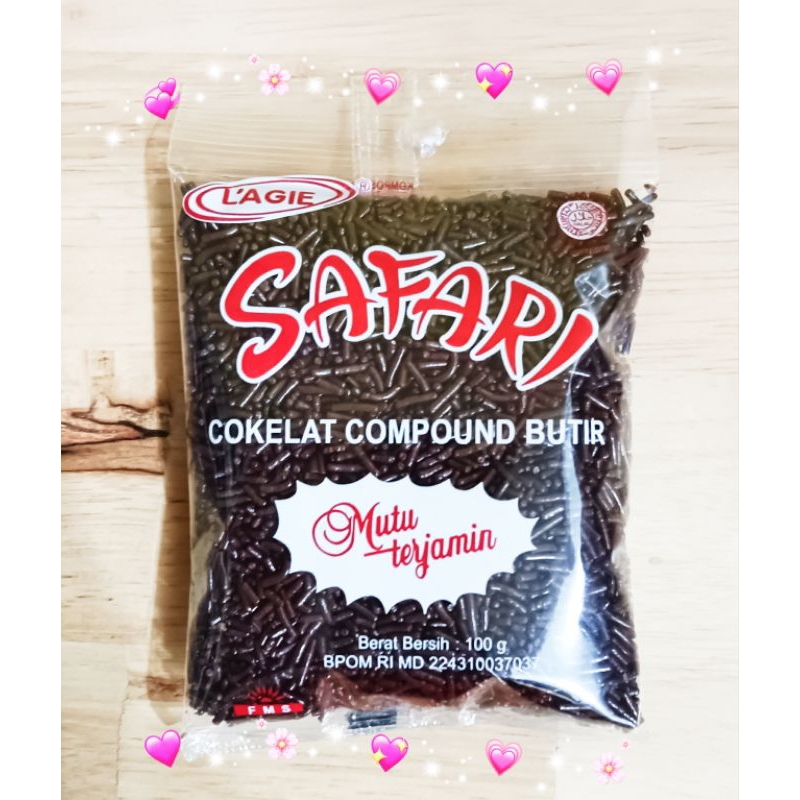 

SAFARI COKELAT COMPOUND BUTIR 100GR/COKLAT BUTIR