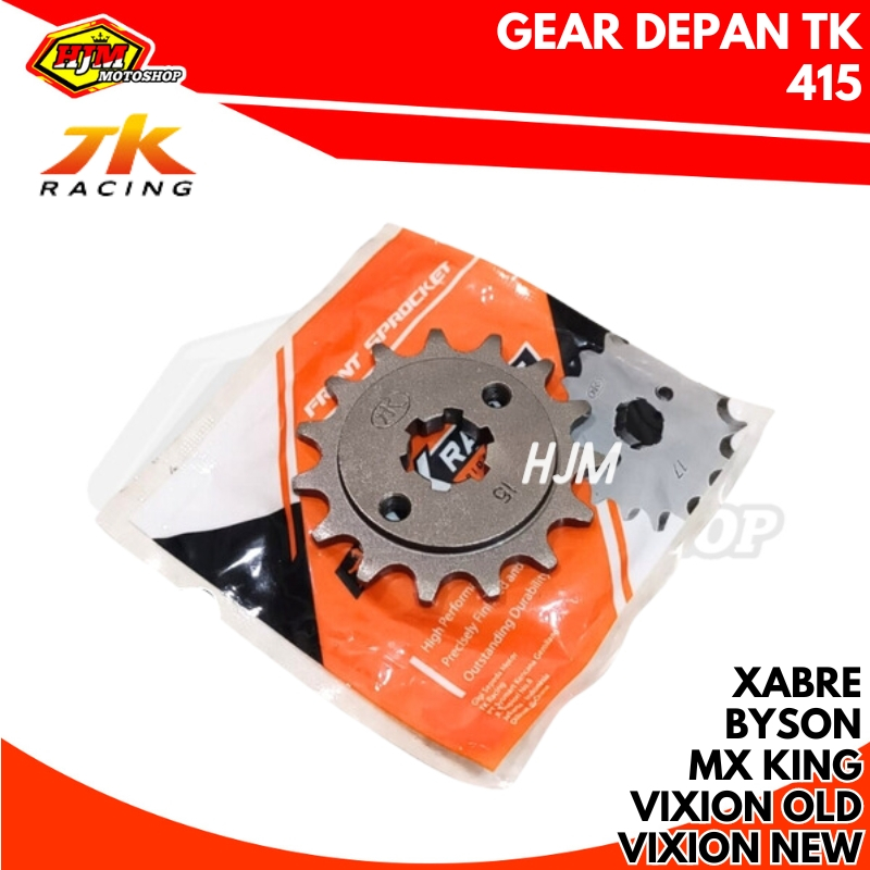 Gear Depan TK 415 Vixion Old / New / NVL / NVA - R15 V2 V3 - Mx King - Xabre - Byson - WR155 Ukuran 