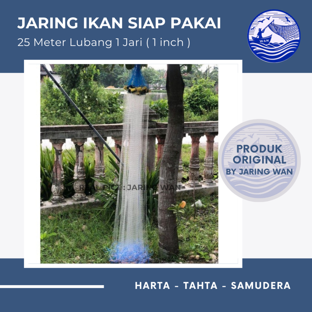 Jaring ikan 1 jari jaring ikan kecil jaring ikan siap pakai