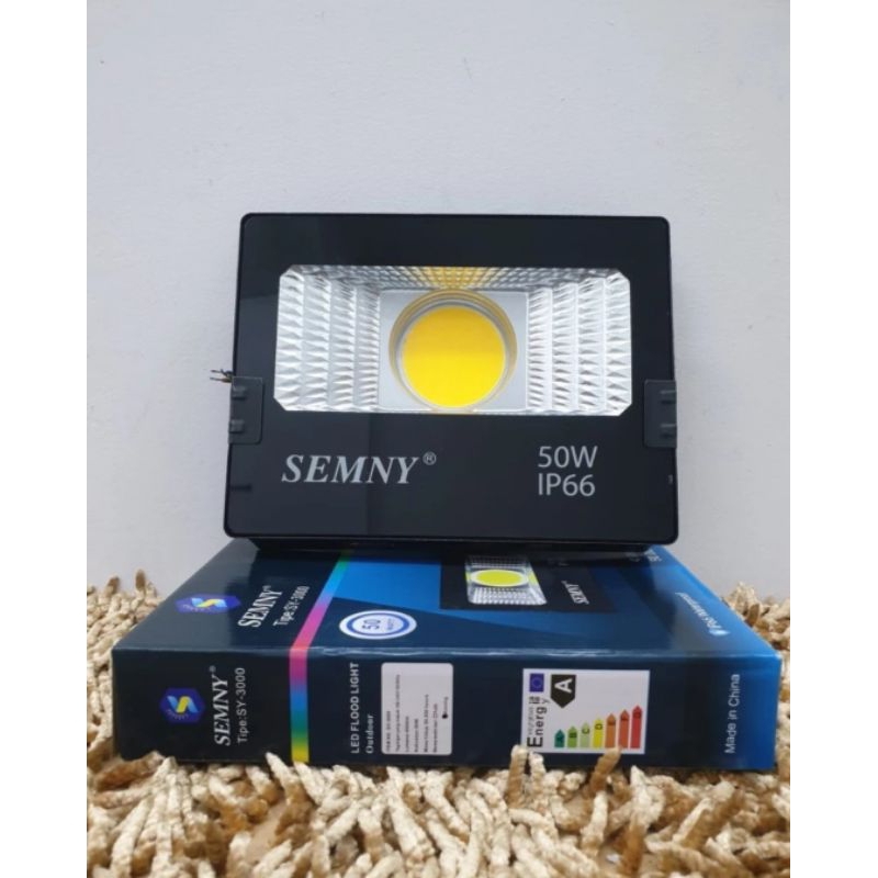 Lampu Sorot 50 Watt Semny COB 1 Mata FloodLight IP66 SY-3000
