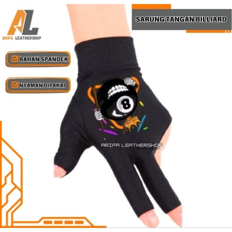 Sarung Tangan Billiard * Sarung Tangan Billiard Sablon * Sarung Tangan Billiard Tiga Jari