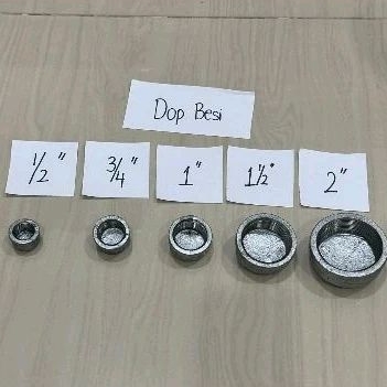 Dop besi 1" tutup pipa besi drat dalam 1 inchi galvanis 25mm plug end besi galvaniz sambungan pipa b