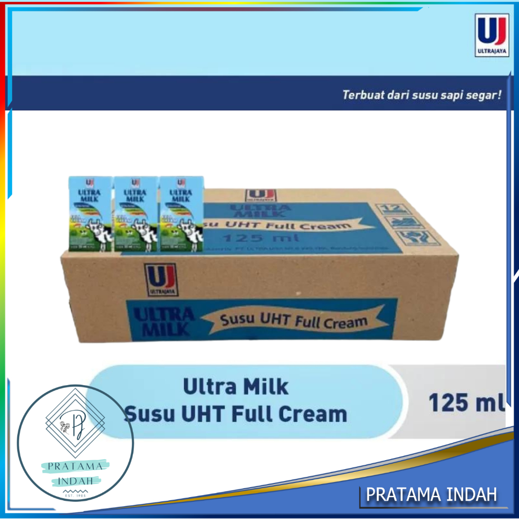

SUSU ULTRA MILK PUTIH UHT FULL CREAM 125 ML HARGA 1 DUS ISI 40 PCS (GROSIR & ECERAN)