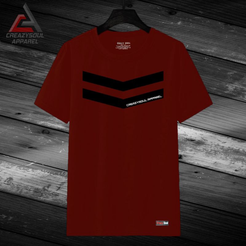 Kaos Distro Pria Creazysoul Apparel Motif Creazy God Warna Merah Maroon | Kaos Pria Distro | Baju Pr
