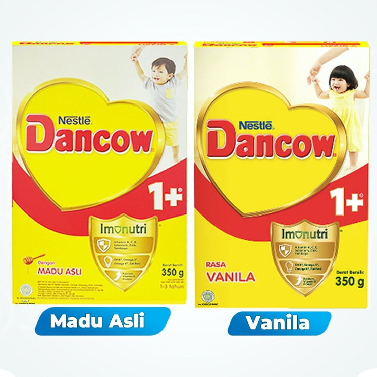 Dancow 1+ madu / vanila 400 gram (350 gram)