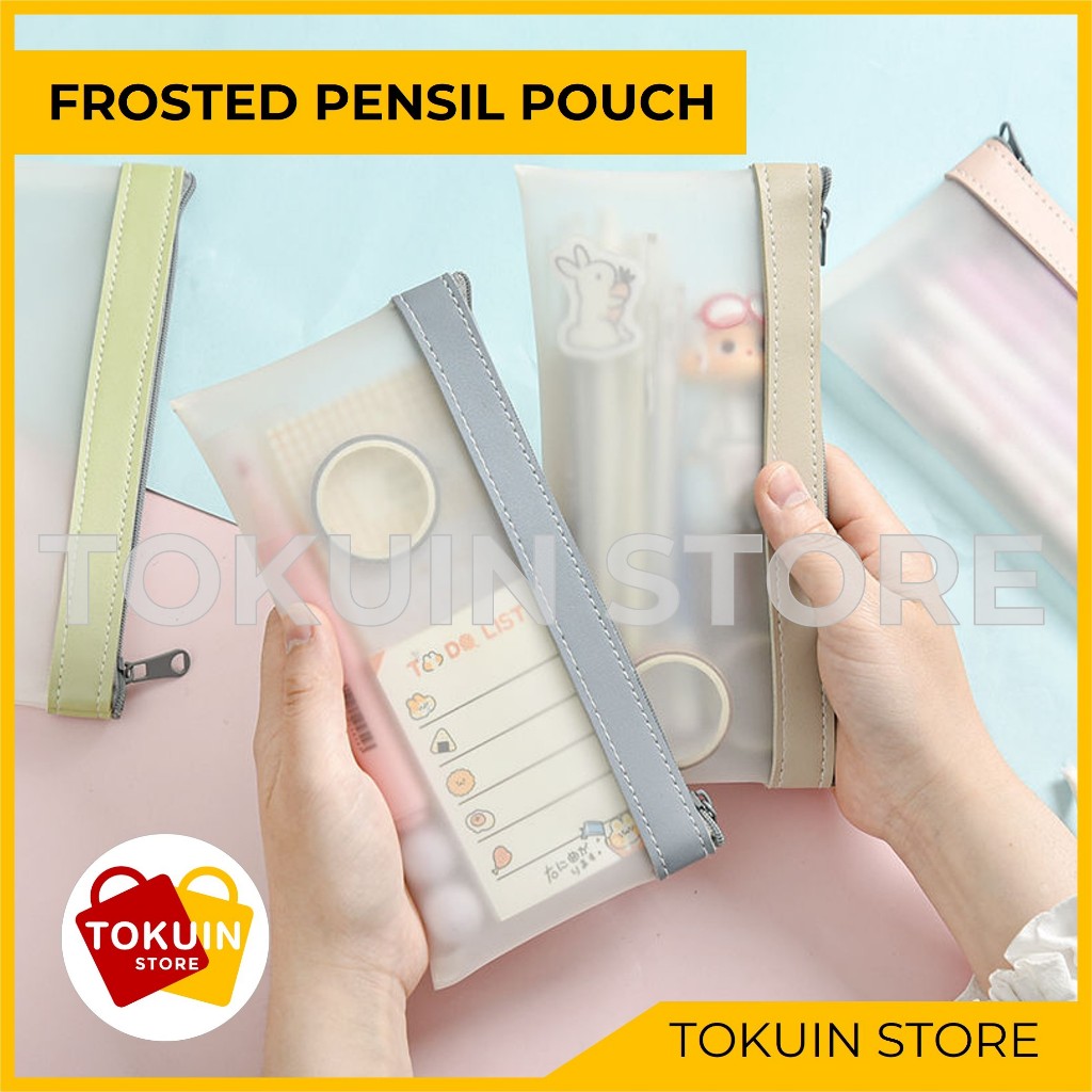 

Kotak Tempat Pensil Pouch Alat Tulis Kosmetik Travel Transparan Tepak Murah