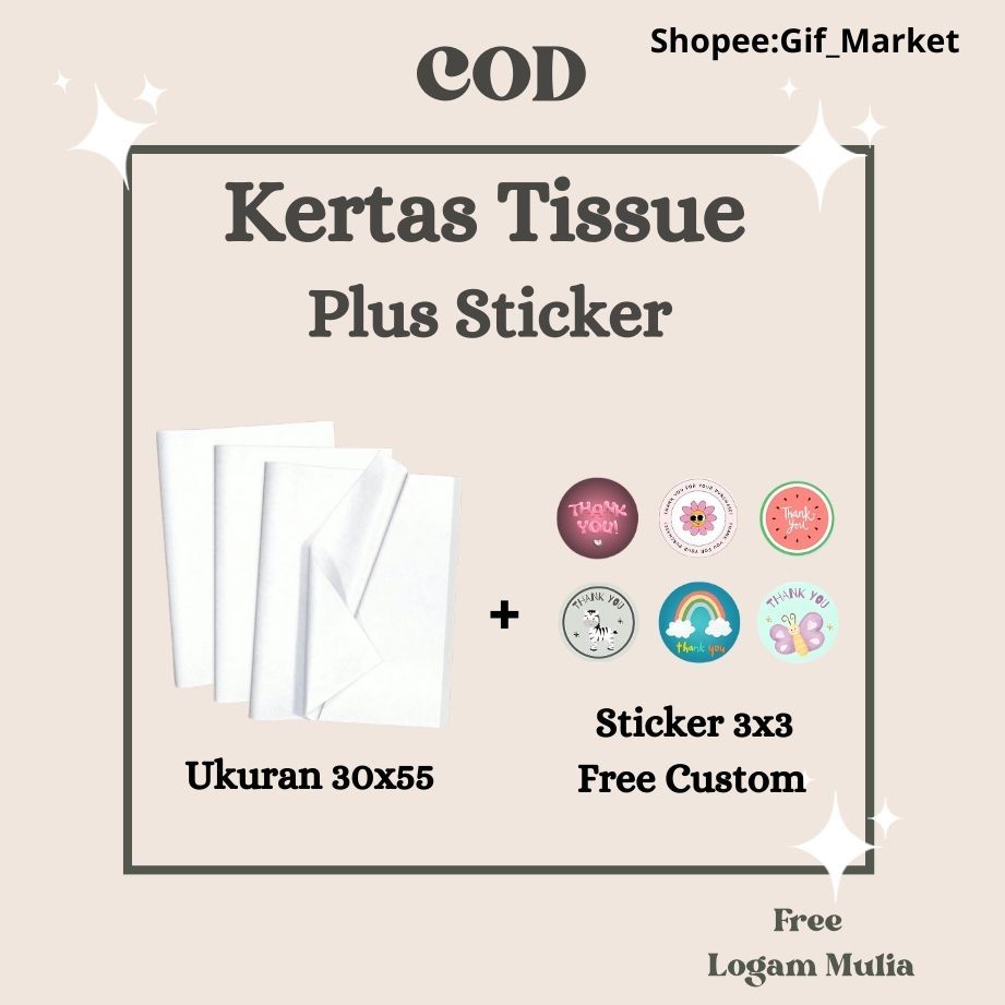 

kertas tisu | COD | Free Ongkir | Packing | 30x55 cm | Bungkus | Baju | Sepatu | Bunga | wrapping | Olshop