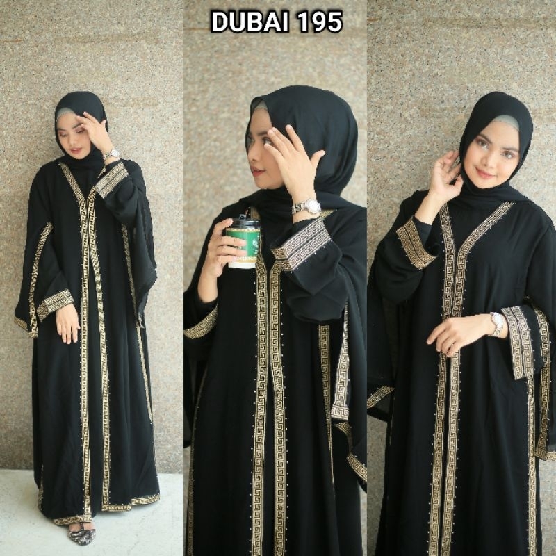 pusat grosir abaya gamis dress dubai 195 jetblack