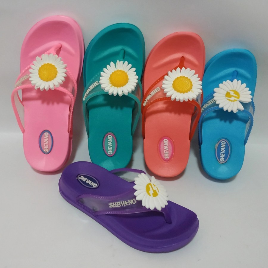 OBRAL Sandal Jepit Anak S24-35 Sendal Jepit Anak Perempuan Karakter Bunga Matahari Shevano