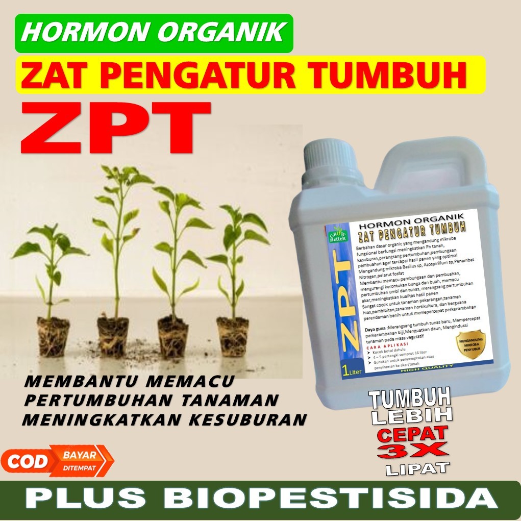 Pupuk Cair Hormon Zat Pengatur Tumbuh ZPT Lengkap Pelebat Buah Bunga Penumbuh Tunas  Cabe dan Padi