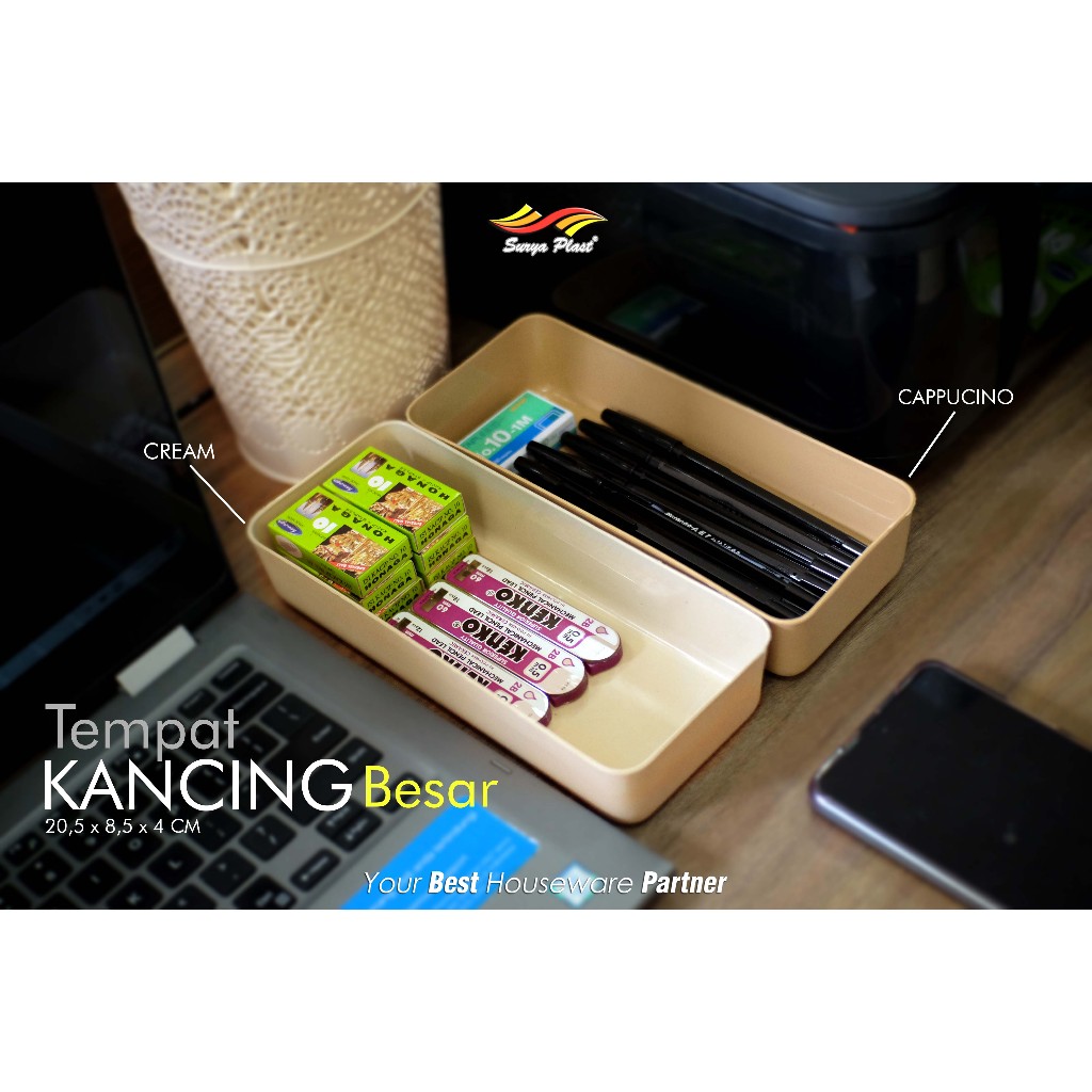 LIMITED STOK Kotak Kancing Besar Warna | Tempat Kancing Warna | Tempat Aksesoris | Ukuran 20 cm