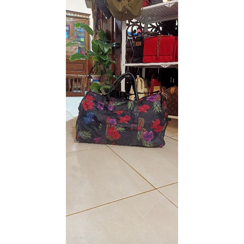 Tas Minggat Crocodile  Flowers Preloved