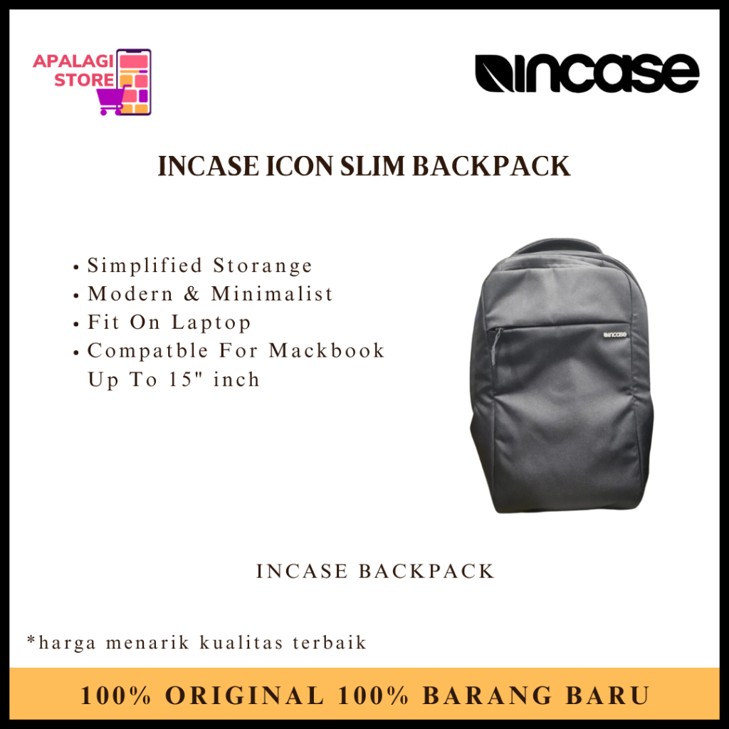 BackPack Incase Icon Slim Pack  - Black
