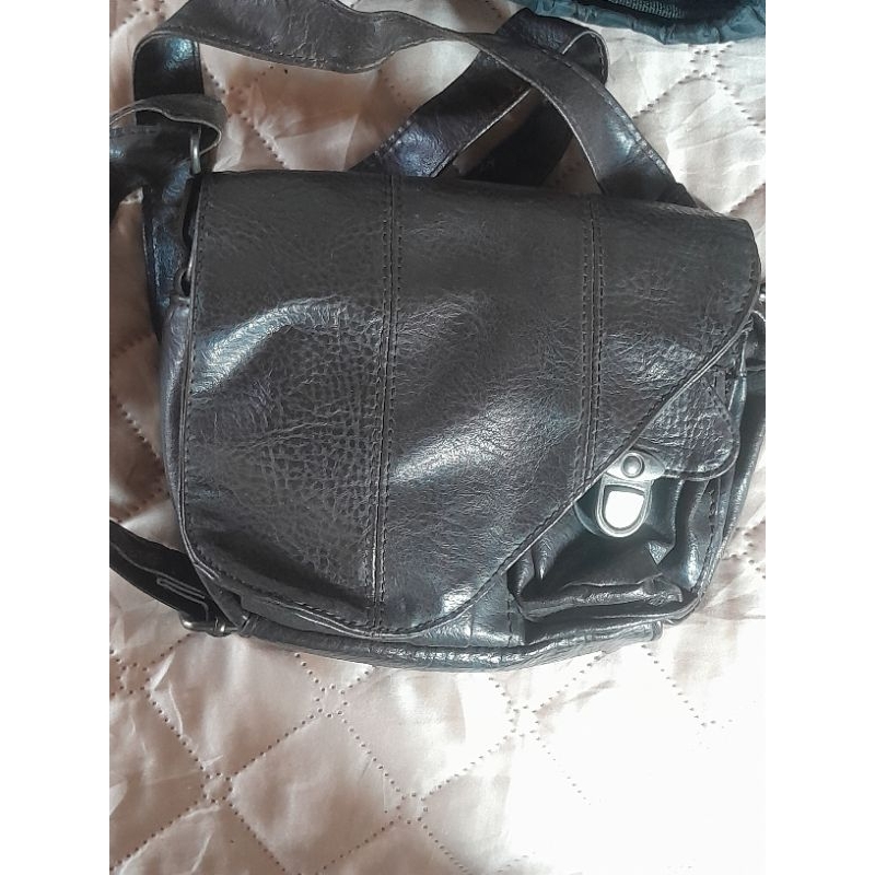 sling kulit tas selempang sling bag kulit preloved