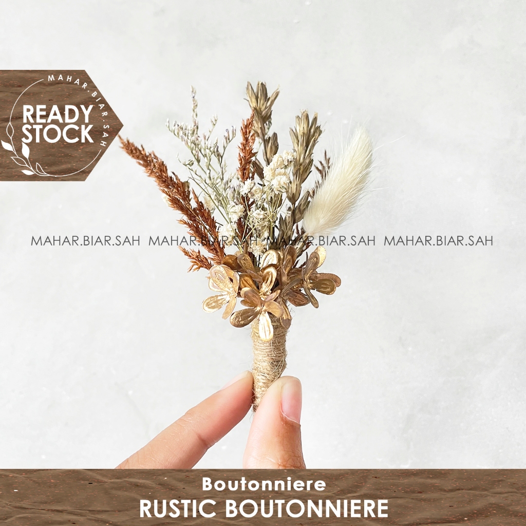 RS Rustic Boutonniere Groomsman / Wedding / Bros Jas