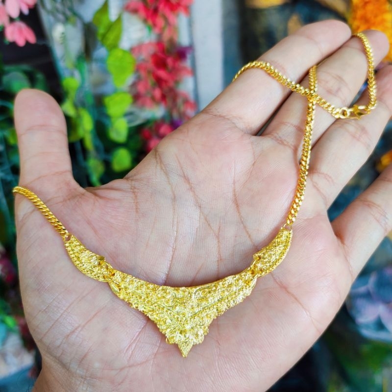 Terbaru kalung Dubai ukiran Bali gold pletid