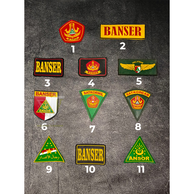 Rubber patch karet Banser - Emblem karet banser