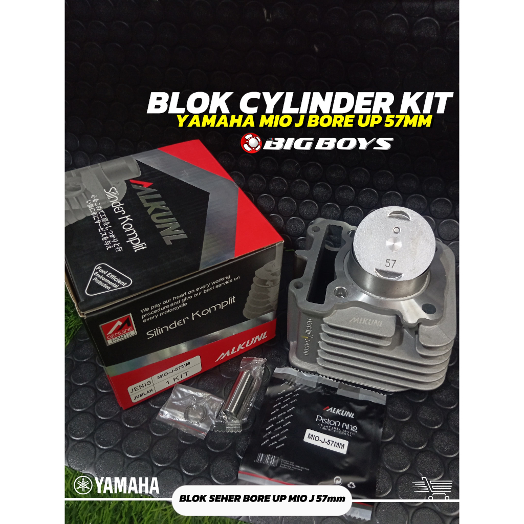 BLOK SEHER / BLOK CYLINDER MIO J BORE UP 57MM MLKUNI / BLOK SEHER MIO J BORE UP 57MM