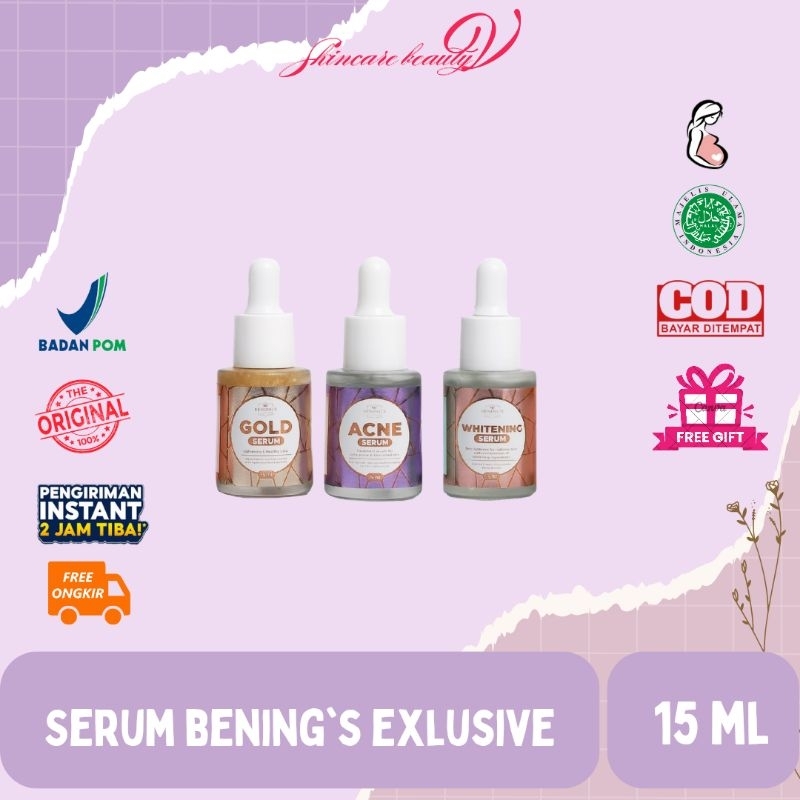 BENING'S SKINCARE - Serum Bening's skincare Serum Acne Serum Whitening Serum gold by Dr. Oky|| Serum