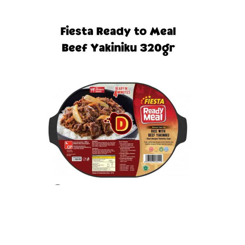 

Fiesta Ready to Meal RTM Beef Yakiniku 320gr | daging sapi yakiniku |nasi dan lauk instan |siap saji
