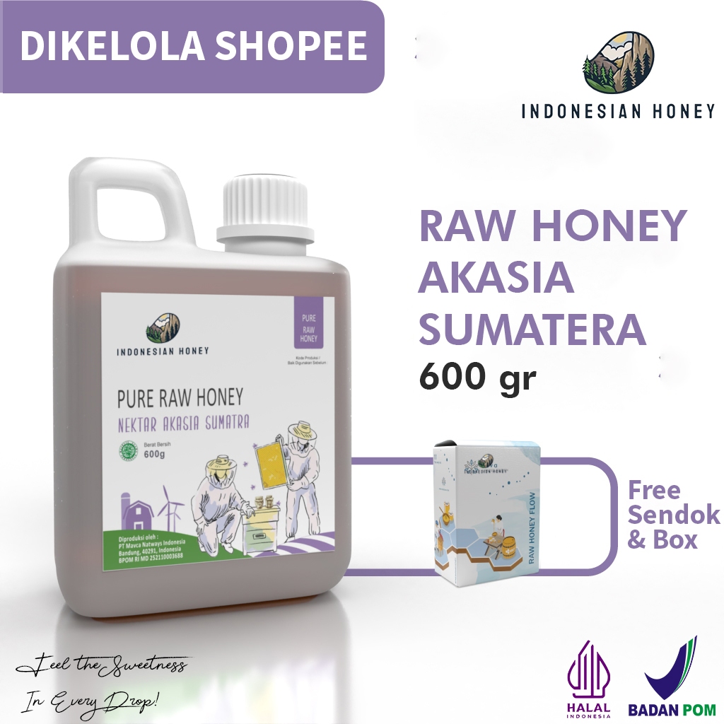 

Indonesian Honey Madu Nektar Akasia Sumatra 600gr