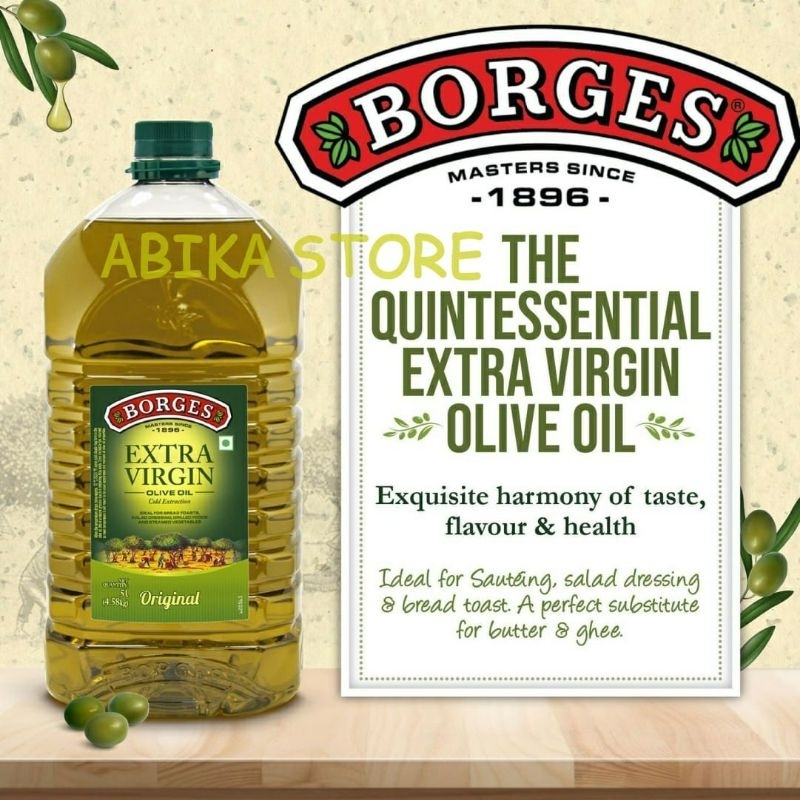

BORGES ORIGINAL IMPORT SPANYOL MINYAK ZAITUN EXTRA VIRGIN OLIVE OIL 5L / 5 LITER