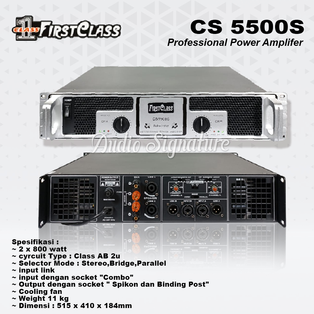 Power Amplifier FIRSTCLASS CS5500S | CS 5500S | CS 5500 S Original