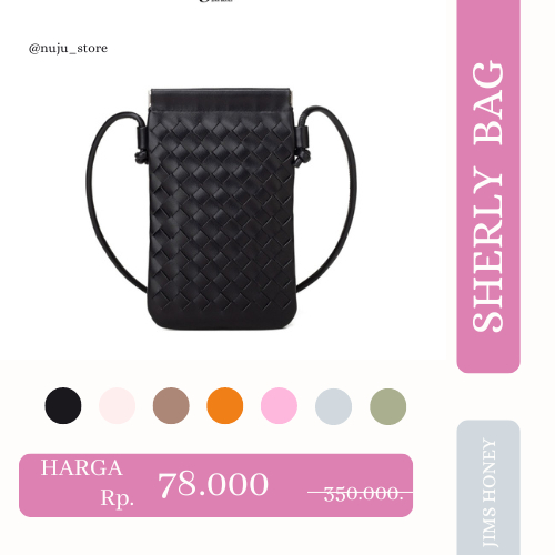 TAS HP WANITA  SHERLY TAS SLEMPANG TAS WANITA TAS KECIL TAS MINI JIMS HONEY