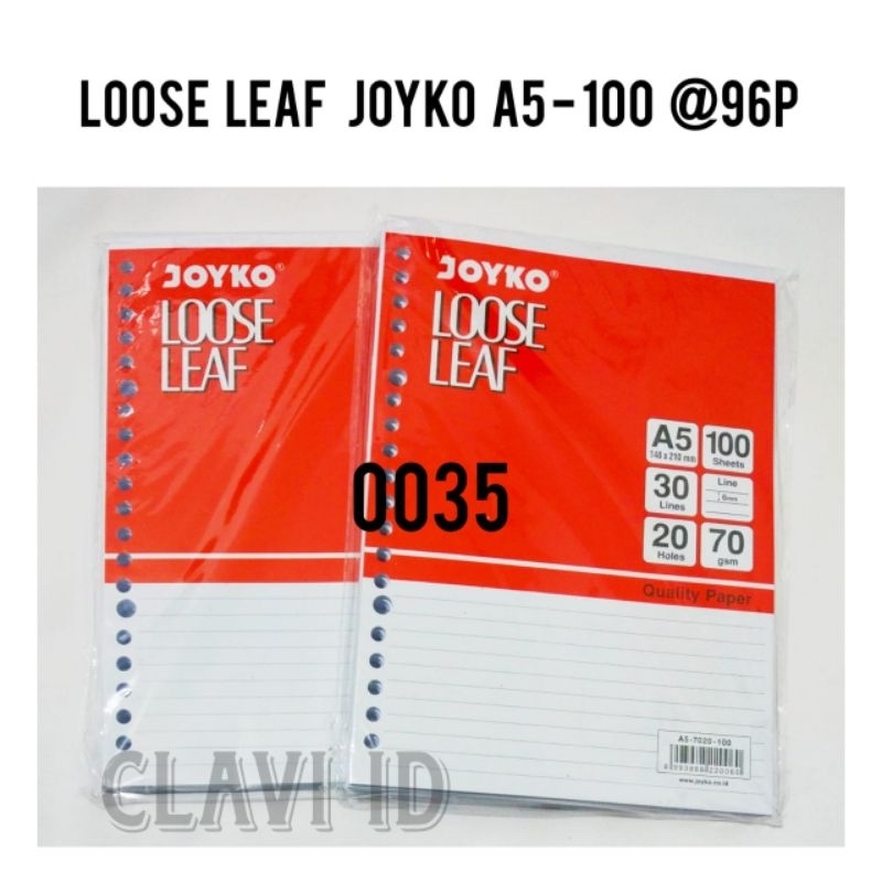 

35/LOOSE LEAF JOYKO A5 ISI 100LMBR