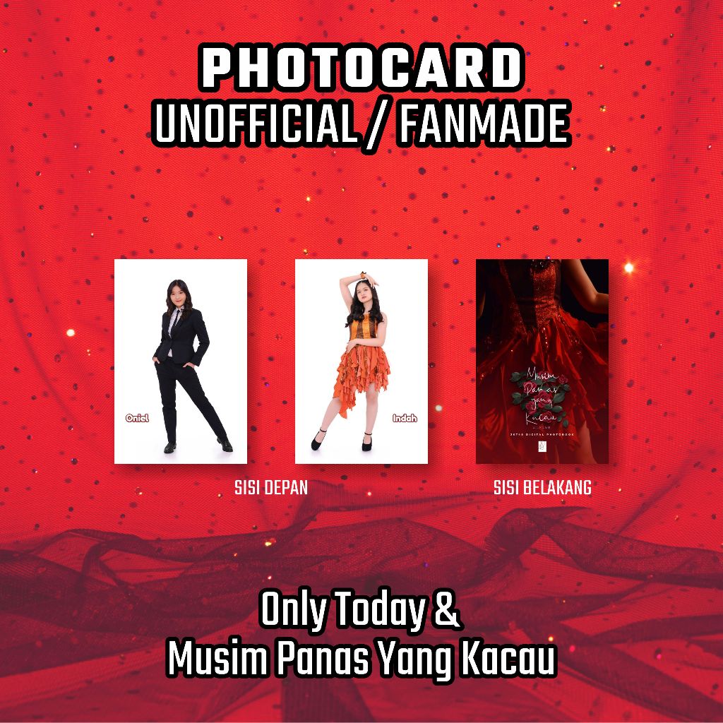 Photocard JKT48 Unofficial / Fanmade PC Edisi "ONLY TODAY x MUSIM PANAS" print 2 sisi