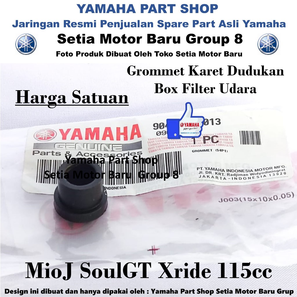 Grommet Karet Dudukan Box Filter Udara MioJ SoulGT Xride Gear Fazio Asli Yamaha