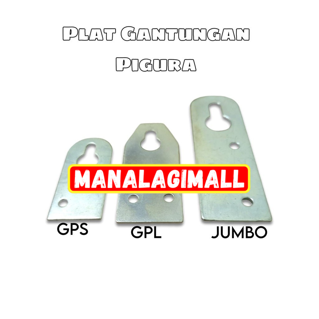 Plat Gantungan Pigura/Papan Tulis GPS GPL JUMBO / Gantungan pigura besar hiasan dinding / Plat gantu